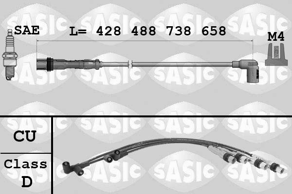 Sasic 9286052 - Комплект проводів запалювання autozip.com.ua
