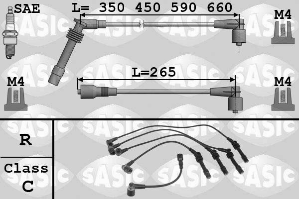 Sasic 9286004 - Комплект проводів запалювання autozip.com.ua