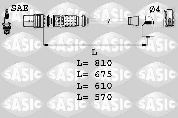 Sasic 9286006 - Комплект проводів запалювання autozip.com.ua