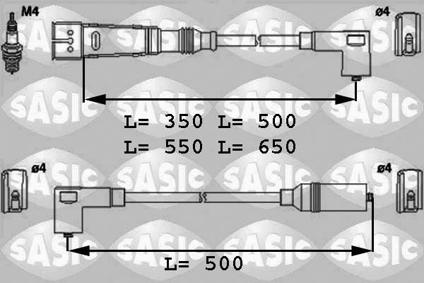 Sasic 9286019 - Комплект проводів запалювання autozip.com.ua