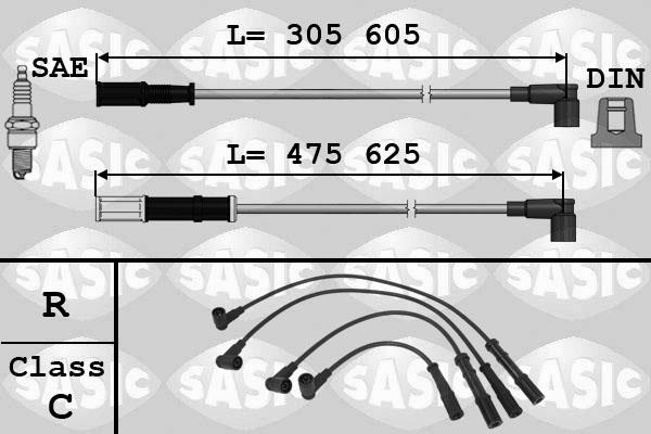 Sasic 9286014 - Комплект проводів запалювання autozip.com.ua
