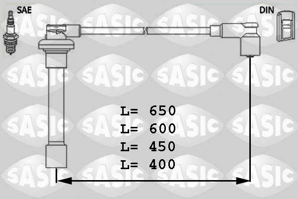 Sasic 9286010 - Комплект проводів запалювання autozip.com.ua