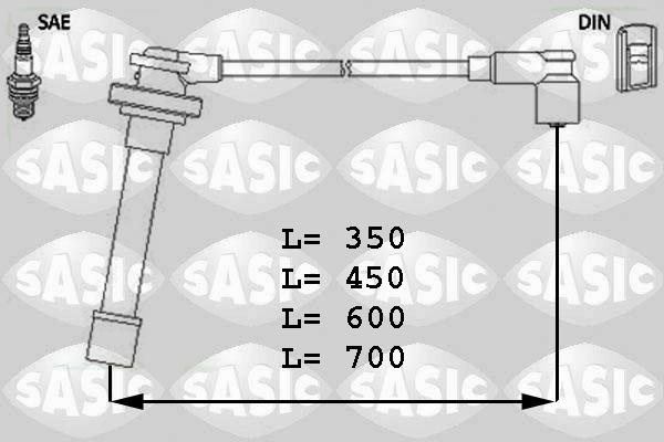 Sasic 9286011 - Комплект проводів запалювання autozip.com.ua