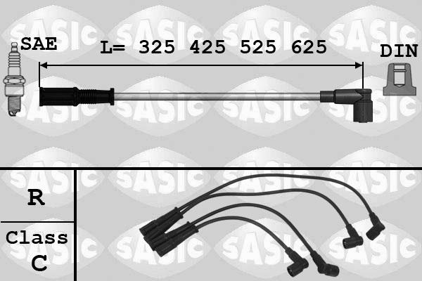 Sasic 9286017 - Комплект проводів запалювання autozip.com.ua