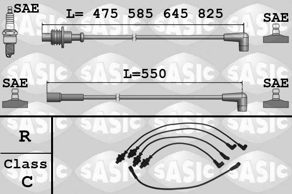Sasic 9280005 - Комплект проводів запалювання autozip.com.ua