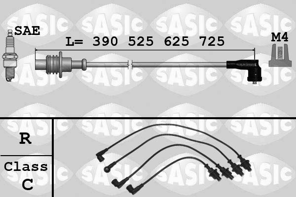 Sasic 9280001 - Комплект проводів запалювання autozip.com.ua