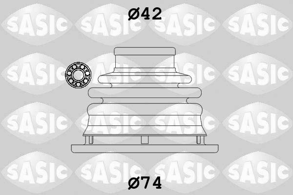 Sasic 4003470 - Ремонтний комплект пильника шруса з елементами монтажу autozip.com.ua