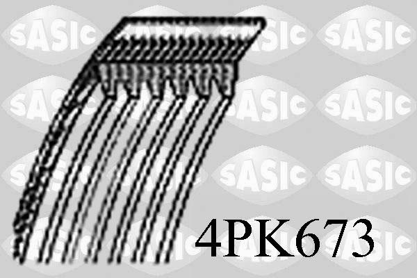 Sasic 4PK673 - Поліклиновий ремінь autozip.com.ua