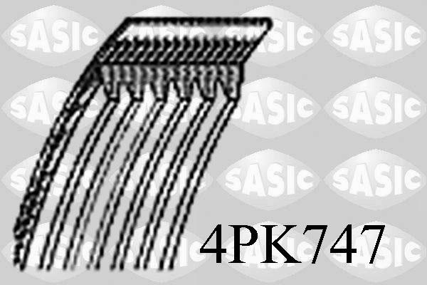 Sasic 4PK747 - Поліклиновий ремінь autozip.com.ua