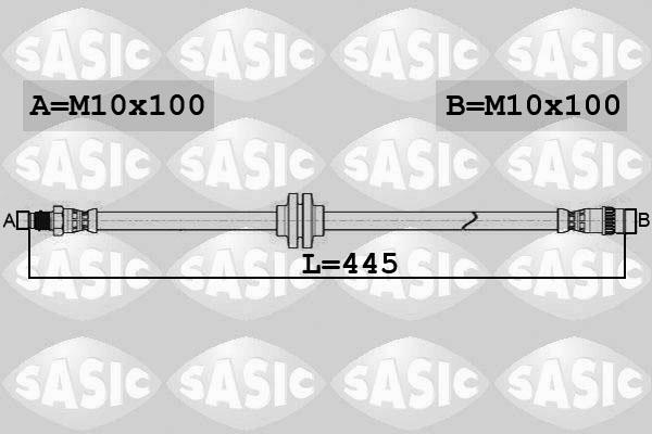 Sasic 6604041 - Гальмівний шланг autozip.com.ua