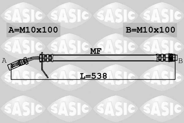 Sasic 6604009 - Гальмівний шланг autozip.com.ua