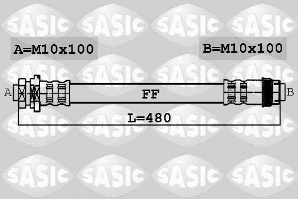 Sasic 6604029 - Гальмівний шланг autozip.com.ua