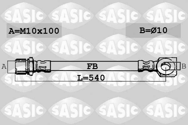 Sasic 6606050 - Гальмівний шланг autozip.com.ua