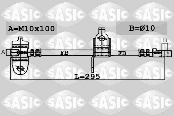 Sasic 6606057 - Гальмівний шланг autozip.com.ua