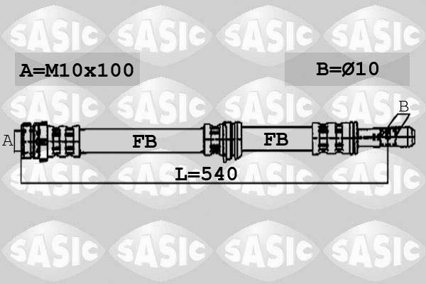 Sasic 6606061 - Гальмівний шланг autozip.com.ua