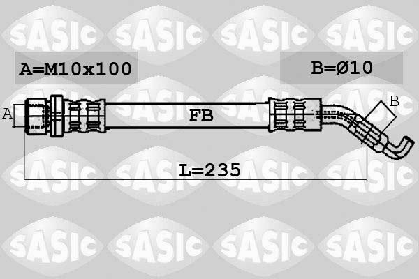 Sasic 6606089 - Гальмівний шланг autozip.com.ua