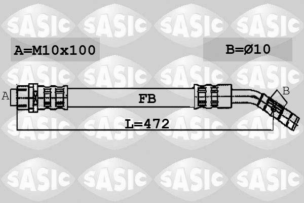 Sasic 6606081 - Гальмівний шланг autozip.com.ua