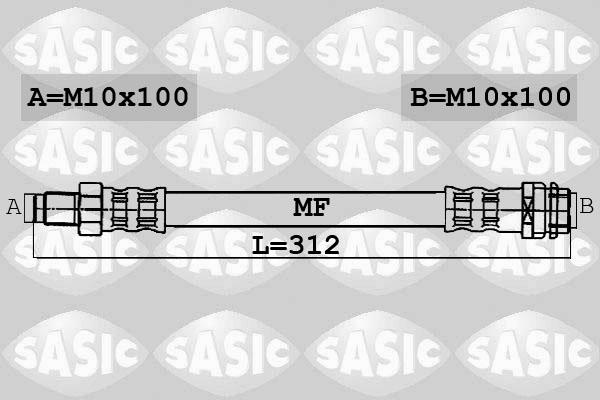 Sasic 6606034 - Гальмівний шланг autozip.com.ua