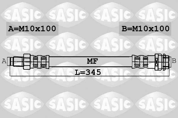 Sasic 6606033 - Гальмівний шланг autozip.com.ua