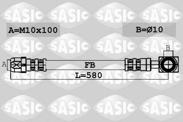 Sasic 6606021 - Гальмівний шланг autozip.com.ua