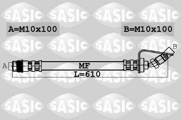 Sasic 6606075 - Гальмівний шланг autozip.com.ua