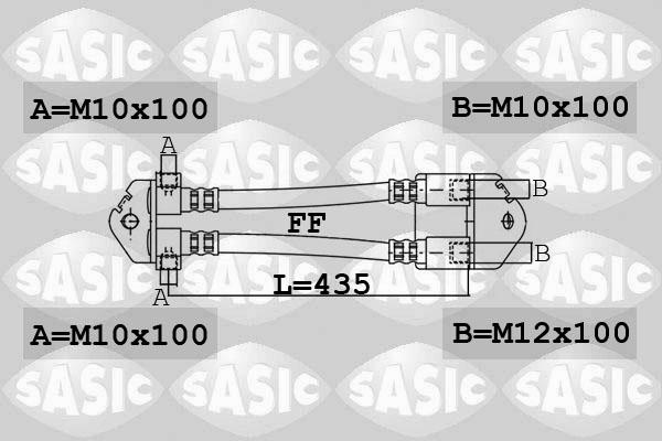 Sasic 6606199 - Гальмівний шланг autozip.com.ua