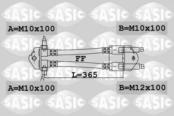 Sasic 6606194 - Гальмівний шланг autozip.com.ua