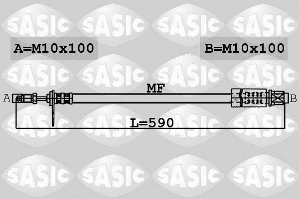 Sasic 6606148 - Гальмівний шланг autozip.com.ua