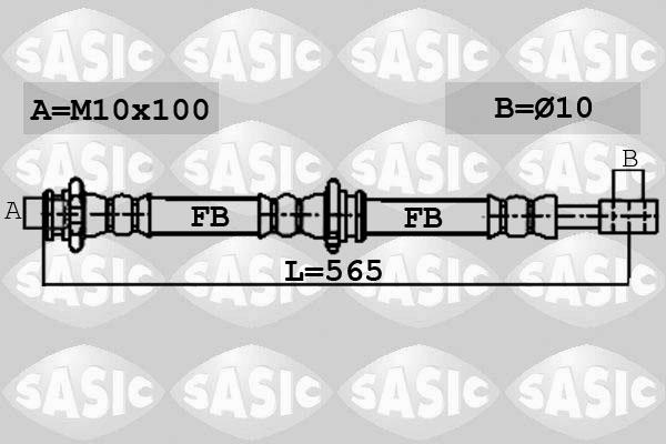 Sasic 6606157 - Гальмівний шланг autozip.com.ua