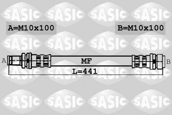 Sasic 6606184 - Гальмівний шланг autozip.com.ua