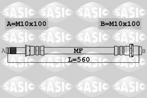 Sasic 6606241 - Гальмівний шланг autozip.com.ua