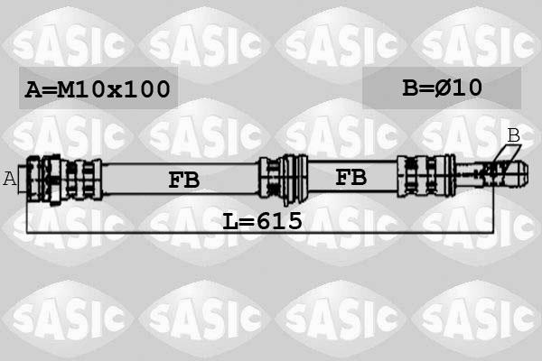 Sasic 6606248 - Гальмівний шланг autozip.com.ua