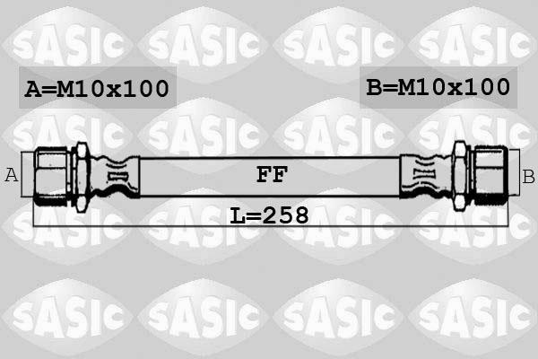 Sasic 6606204 - Гальмівний шланг autozip.com.ua