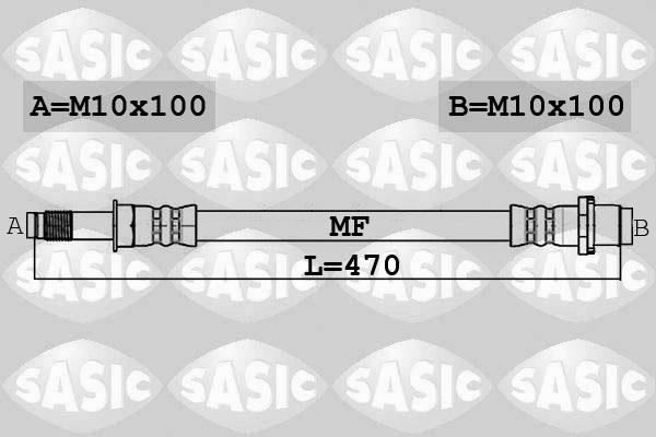 Sasic 6606230 - Гальмівний шланг autozip.com.ua