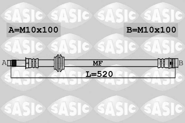 Sasic 6606222 - Гальмівний шланг autozip.com.ua