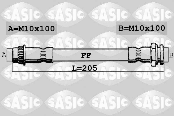 Sasic 6600066 - Гальмівний шланг autozip.com.ua