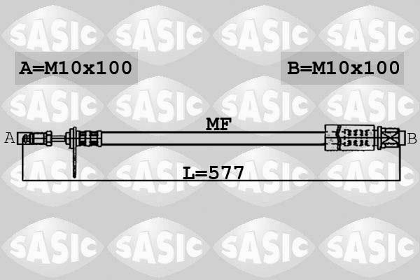 Sasic 6600005 - Гальмівний шланг autozip.com.ua