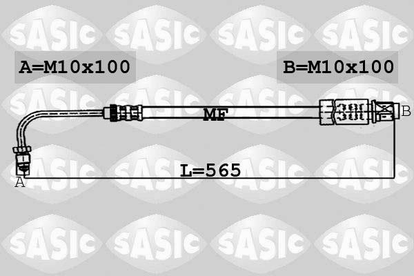 Sasic 6600022 - Гальмівний шланг autozip.com.ua