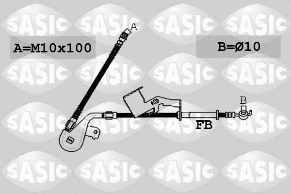 Sasic 6600030 - Гальмівний шланг autozip.com.ua