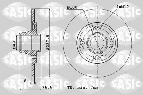 Sasic 6104015 - Гальмівний диск autozip.com.ua