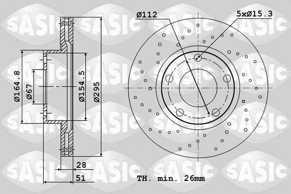 Sasic 6106240 - Гальмівний диск autozip.com.ua