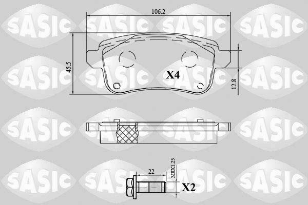 Sasic 6214049 - Гальмівні колодки, дискові гальма autozip.com.ua