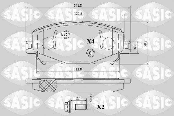 Sasic 6214046 - Гальмівні колодки, дискові гальма autozip.com.ua