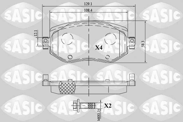 Sasic 6214041 - Гальмівні колодки, дискові гальма autozip.com.ua