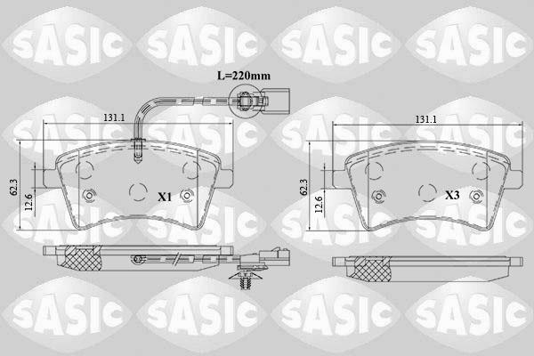 Sasic 6214043 - Гальмівні колодки, дискові гальма autozip.com.ua