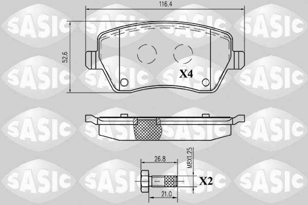 Sasic 6214051 - Гальмівні колодки, дискові гальма autozip.com.ua