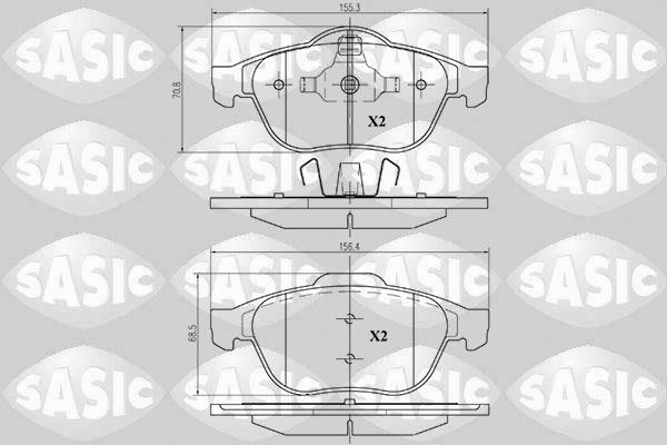 Sasic 6214009 - Гальмівні колодки, дискові гальма autozip.com.ua