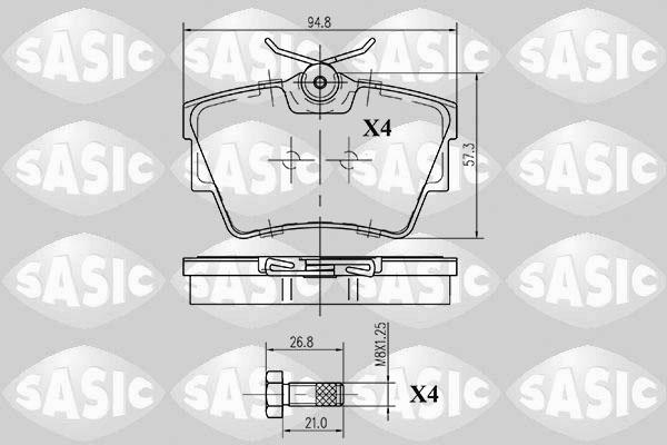 Sasic 6214005 - Гальмівні колодки, дискові гальма autozip.com.ua