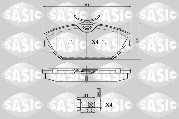 Sasic 6214008 - Гальмівні колодки, дискові гальма autozip.com.ua