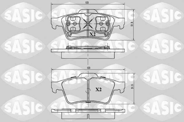 Sasic 6214003 - Гальмівні колодки, дискові гальма autozip.com.ua